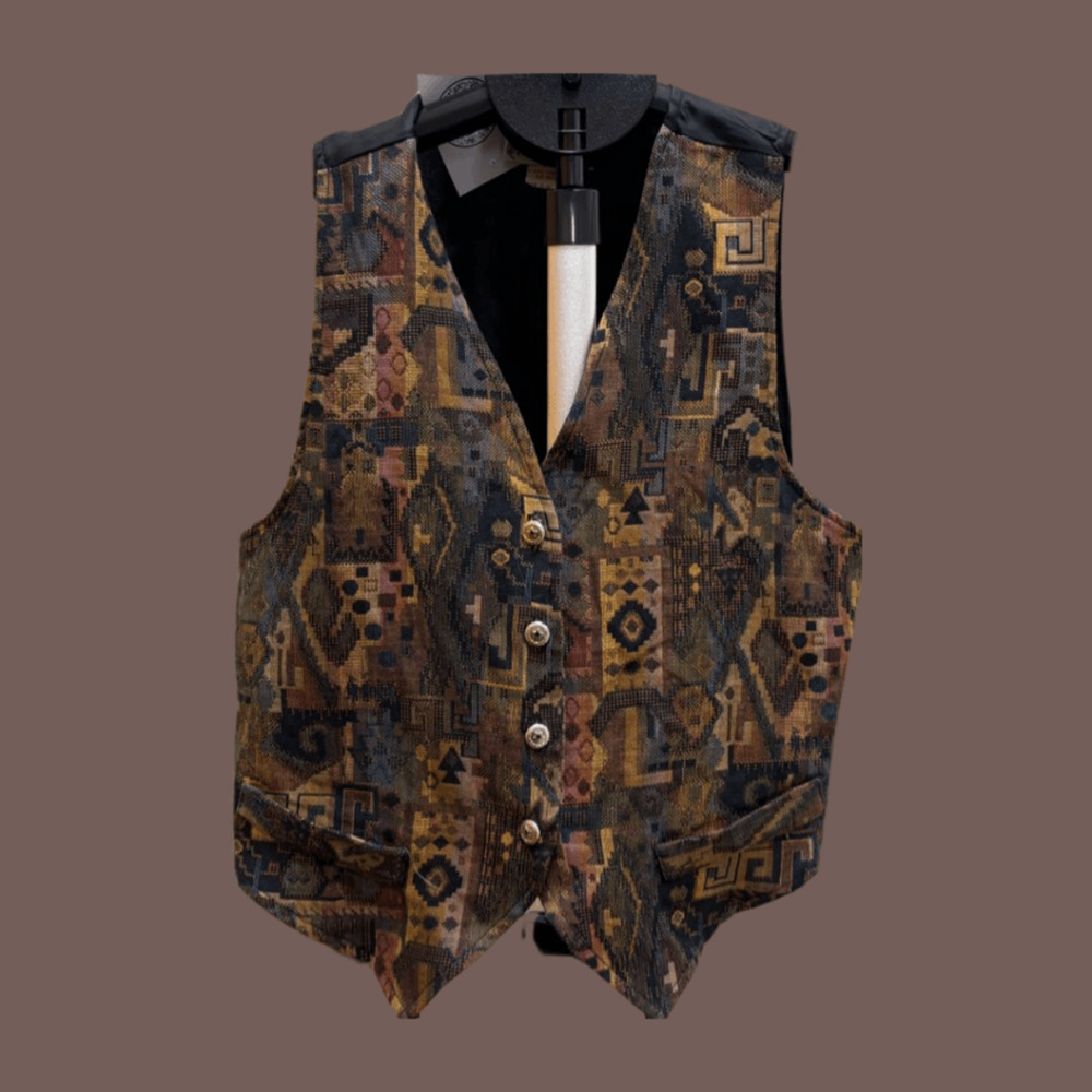 TRY Tapestry Vest | Southwestern Earth Tones | Size M | Vintage